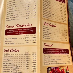 Menu as of 1/27/23