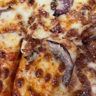 Bacon onion topped Build Your Own Pizza