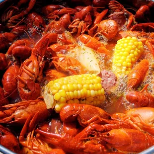 Cajun seafood boil @ Lloyd Center, PDX!