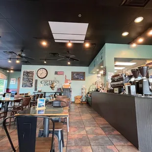 the interior of a coffee shop