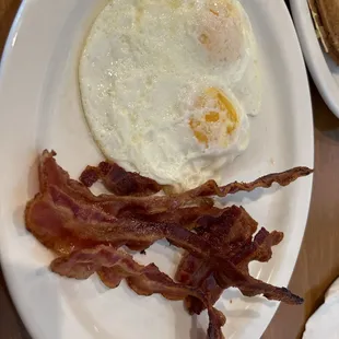 Side of bacon and eggs