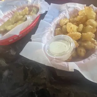 Cheese Curds and Fried Pickles