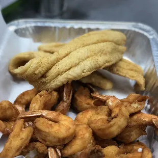 Catfish and jumbo shrimp