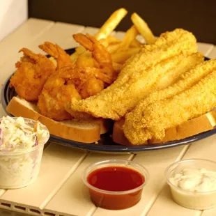 a plate of fish and chips