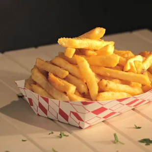 a basket of french fries