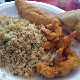 Fried catfish and shrimp platter