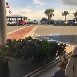 a view of the parking lot