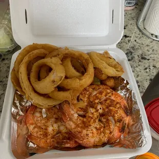 Broiled jumbo shrimp