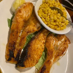 Salmon. Looks good but no taste.