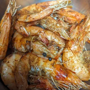 Cooked shrimp in the air fryer