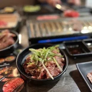 a bowl of meat and vegetables