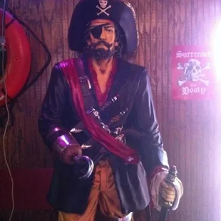 a statue of a pirate