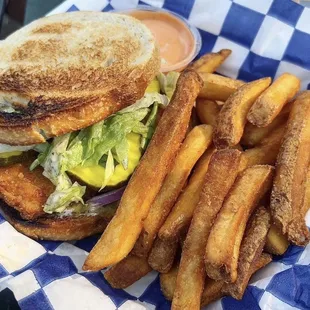 Gourmet Cod Sandwich Basket (on sourdough)