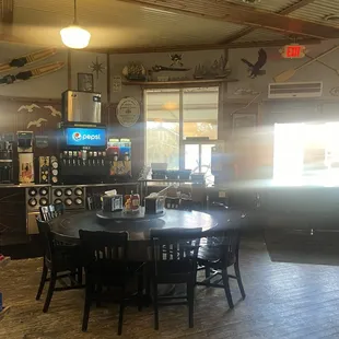 Drink area and large table