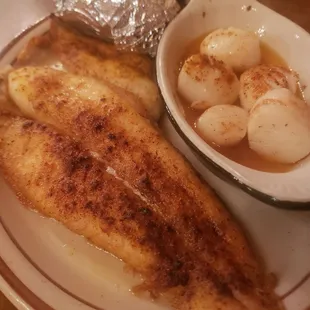 Scallops haddock and catfish