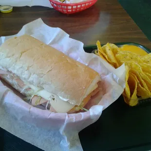 European sandwich and nachos