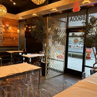 Great view of our eclectic restaurant design from every seat in the house
