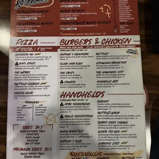 New menu