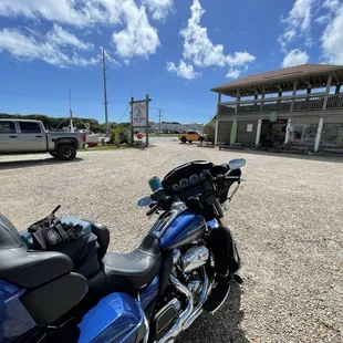 Gravel parking lot