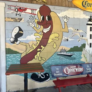 Pretty cute sign that was painted outside of the restaurant.