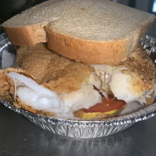 Orange roughy sandwich $10.95