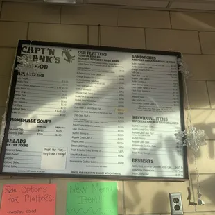 Updated menu !!