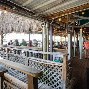 a view of the restaurant from the deck
