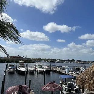 Marina views from outdoor dining deck