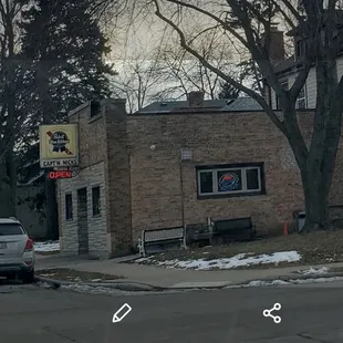 Yep, just hanging off a house