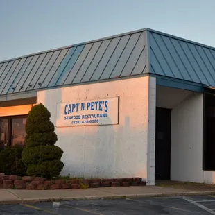 he front of the building