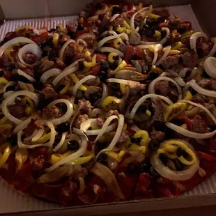 Big pizza with little flavor :(