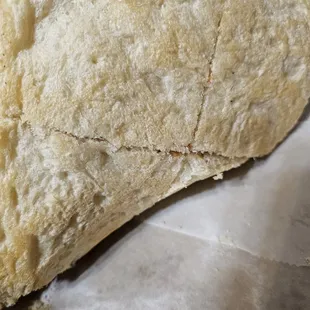 Dry, pale bottom crust