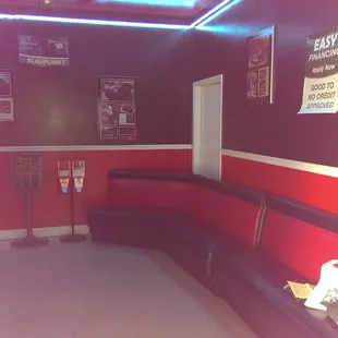 Huge COMFY waiting room. One side