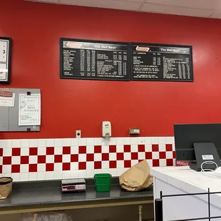 a checkered counter