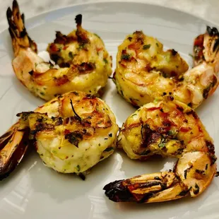 Marinated grilled shrimp
