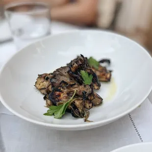 Charcoal Grilled Organic Maitake Mushrooms - Instagram @friesandchives