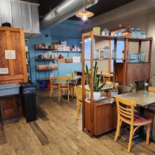 the interior of a coffee shop