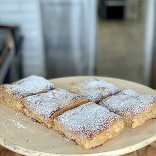 a plate of pastries