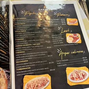 a menu for a restaurant
