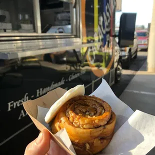 Golfeado (sweet sticky roll) with Queso de mano