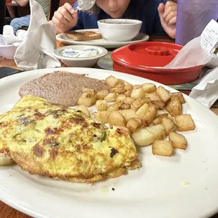 Sausage &amp; Cheese Omelette