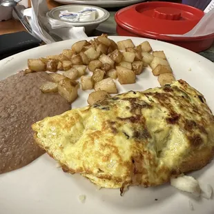 Omelette w/ Beans &amp; Potatoes