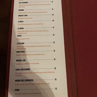 Menu Dec 2024