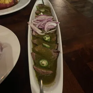 Rib eye - agua chile de ribeye