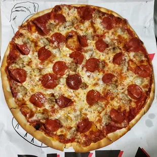 a pepperoni pizza