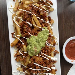 Al pastor fries.