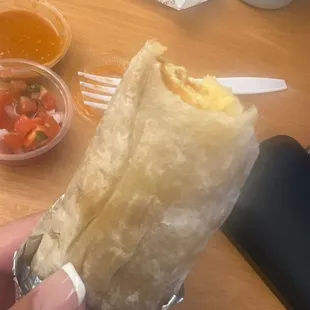 Breakfast burrito - chorizo