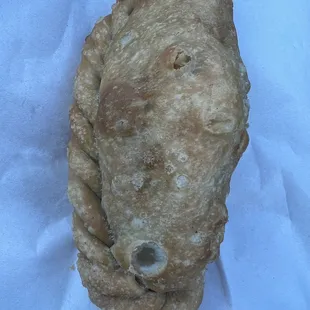 a close up of a pastry