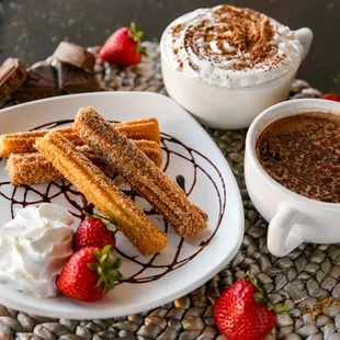 Churros and Abuelita (traditional) hot chocolate