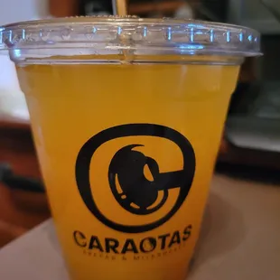 Passion fruit juice.